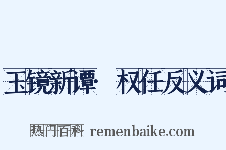 玉镜新谭·权任反义词是什么意思的图片